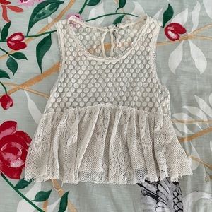 Free People Varsity Lace Top